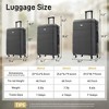 Lyngins 20/24/28 Inch 3PCs Hardside Luggage Sets with Spinner Wheels,Carry on Luggage,Lightweight Waterproof Suitcase Sets for Family - 3 of 4