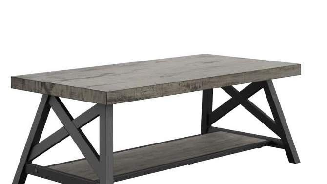 Lanshire Rustic Industrial Metal & Wood Cocktail Table - Inspire Q, 2 of 13, play video