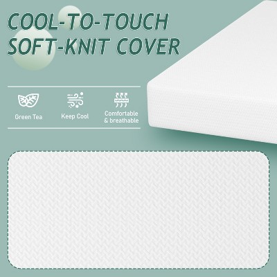 Full 10'' White Gel Memory Foam Mattress with Removable Cover