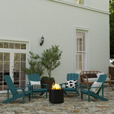 Portable Black Steel Smokeless Wood Burning Fire Pit with Waterproof Cover