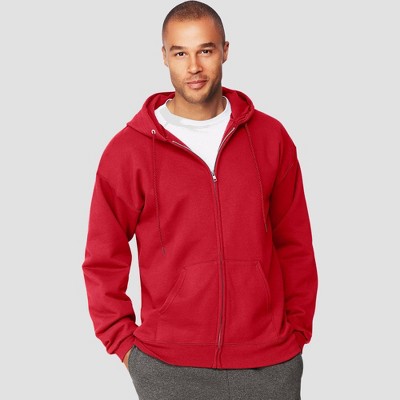 mens red hooded sweatshirt