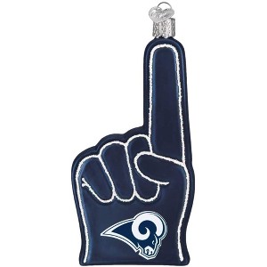 Old World Christmas Blown Glass Ornament for Christmas Tree, Los Angeles Rams Foam Finger - 1 of 4