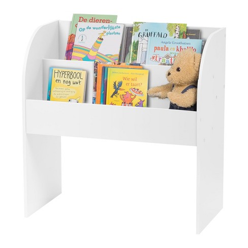 IRIS USA 2-Tier Storage Organizer Shelf with Footboard, White