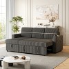 TiramisuBest 85 Inches Corduroy Sofa Bed, Modular Sectional Sofa with Storage, Sideboard Buffet Style Design for Living Room - 4 of 4