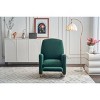 Modern Rocking Chair with Adjustable Footrest & Side Pocket, Comfy Teddy Fabric Recliner for Nursery & Living Room-3irtyhousy - 3 of 4