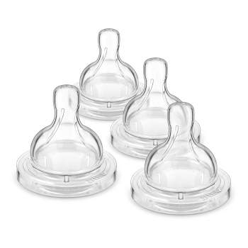 Lansinoh NaturalWave Baby Bottle Nipples, Medium Flow, Size 3M, Anti-Colic,  2 Count