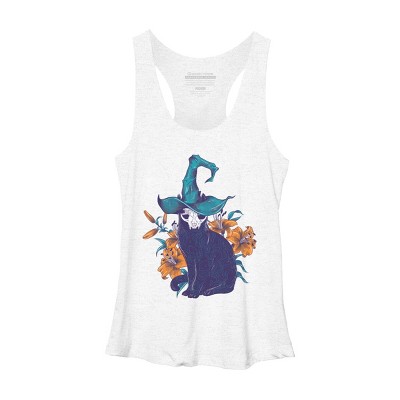 Women's Design By Humans Spooky Cat By jess1586 Racerback Tank Top