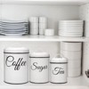 3-Piece Kitchen Canisters Set – Airtight Food Storage Containers (White, Farmhouse Style for Countertop) - 3 of 4