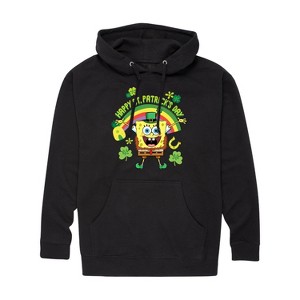 Men's - SpongeBob Squarepants - Happy St. Patricks Day Graphic Fleece Pullover Hoodie - 1 of 4
