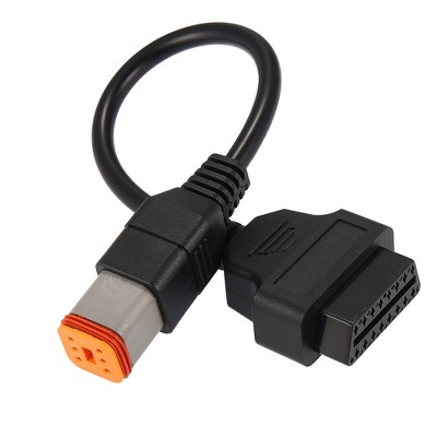 Bargains 6pin To Obd2 Diagnostic Scanner Adapter Cable For Harley Davidson 16pin To 6pin 12.6" Black : Target