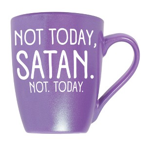 Elanze Designs Not Today, Satan Passion Purple 10 ounce New Bone China Coffee Cup Mug - 1 of 4
