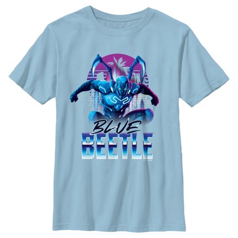 Boy's Blue Beetle Retro Character T-shirt - Light Blue - X Small : Target