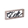 Transpac Wood 14.17 in. Multicolor Halloween Eek with Natural Frame - 2 of 4