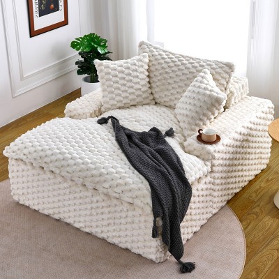 51'' Comfort Bearing Sofa with Two Pillows and Backrest,Space-Saving Design for Bedrooms and Living Rooms - The Pop Home