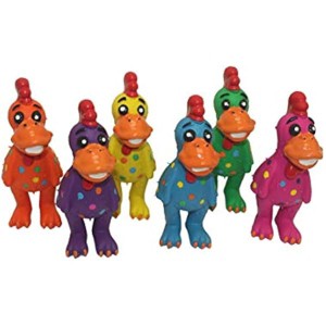 Multipet's Mini Globken Latex Plush Filled Polka Dot Chicken Dog Toy, 5-1/2-Inch - 1 of 1