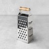 Twine Acacia Wood Handled Cheese Grater, Stainless Steel Grater, Citrus Zester, Reinforced Base, Vintage Kitchenware - 3 of 4