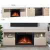 R.W.FLAME 59" Fireplace Tv Stand Mantel Wood Surround Firebox Freestanding, Infrared Quartz Heater Adjustable Led Flame, Remote Control - 2 of 4