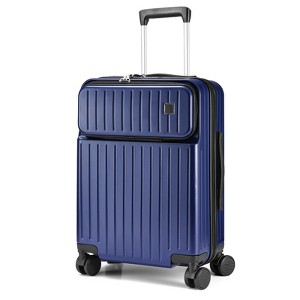 SUGIFT 20" Carry On Luggage with Front Laptop Pocket, TSA Lock, Spinner Wheels, Lightweight Hardside Suitcase for Business Travel - 1 of 4