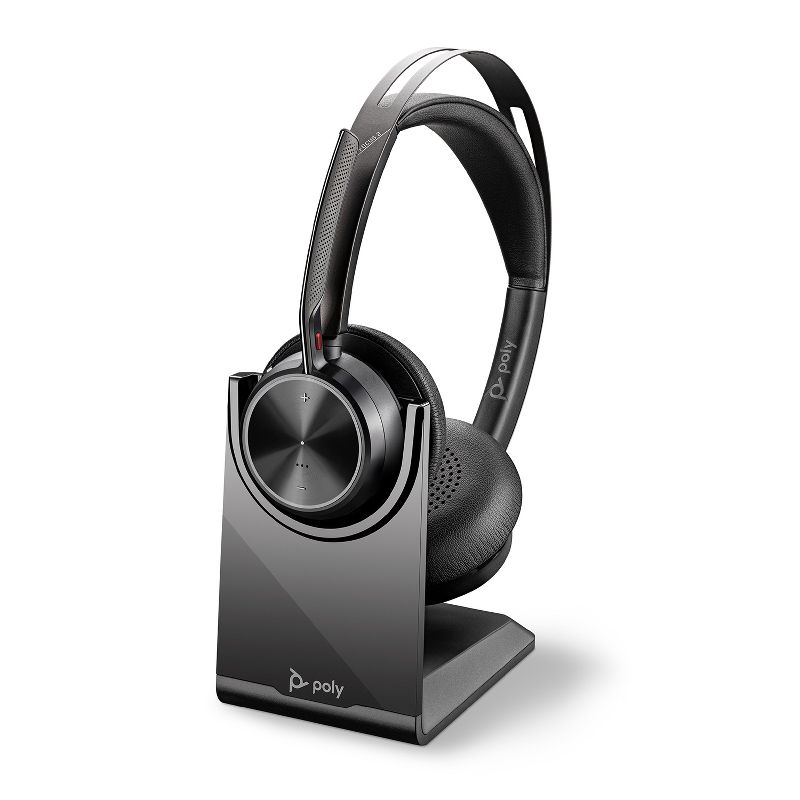 Poly Voyager Focus 2 UC USB-C Headset with Stand (Plantronics) - Bluetooth Dual-Ear (Stereo) Headset with Boom Mic - USB-C PC / Mac Compatible - ANC, 1 of 7