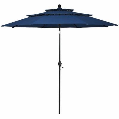 10' X 10' Double Vented 3-tier Patio Market Table Umbrella - Wellfor ...