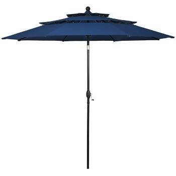 10' x 10' Double Vented 3-Tier Patio Market Table Umbrella - Wellfor