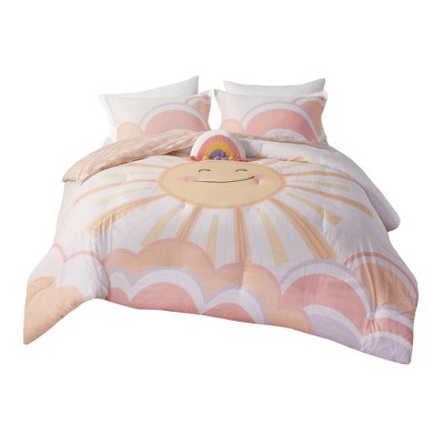 Twin Yellow Sunshine Reversible Cotton Comforter Set
