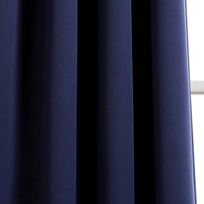 Navy Insulated Grommet Blackout Curtain Panels, Set of 2