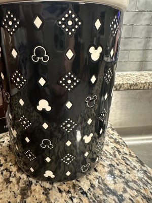 Disney Home Monochrome 2.2c Ceramic Canister Black: Matte Stoneware ...