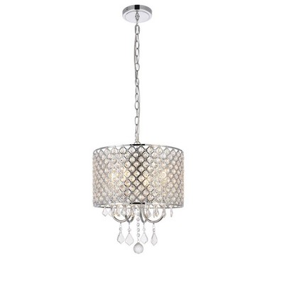 Elegant Lighting Elise 14 inch pendant in chrome