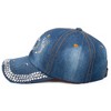 Women's Casual 100% Cotton Denim Baseball Bling Studs Cap - 2 of 4