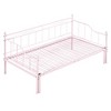 Twin Size Metal Daybed with Trundle, Daybed with Slat No Box Spring Needed For Kids Teens Bedroom Furniture - 2 of 4