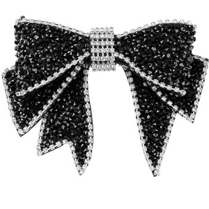 INSPIRE CHIC Women's Elegant Shiny Rhinestones Sparkles Brooch Bow Ties for Party Wedding - 1 of 4