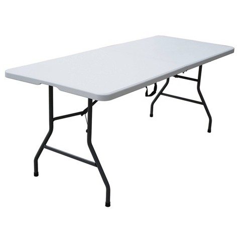 6' Folding Banquet Table Off-White - Plastic Dev Group