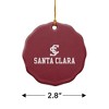 Santa Clara University Primary Logo Porcelain Scalloped Holiday Christmas Tree Ornament  2.8" (7.1 cm) - 3 of 4