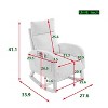 CAVINAS 27.6" Rocking Accent Chair with High Backrest and Side Pockets, Upholstered Lounge Arm Chair for Living Room - 4 of 4