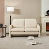 NicBex 59 Inch Loveseat,Modern Fur Fabric Upholstered Loveseat Sofa with 2 Back Pillows,Small 2-Seater Couch for Living Room,Beige - 3 of 4