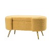 Alina Storage Bench with Metal Legs for Bedroom | ARTFUL LIVING DESIGN - 2 of 4