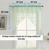 HLC.ME Jolene Floral Rod Pocket Lace Short Cafe Swags for Small Windows, Kitchens, and Basement Windows - Set of 2 - 2 of 4