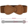 INSPIRE CHIC Women's Interlock 8-shaped Faux Leather Buckle Elastic Belt 1 Pc - 3 of 4