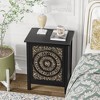 JIONJOY French Country Nightstand - Fully Assembled 2-Drawer Floral Cutout Side Table with Distressed White Finish - 4 of 4
