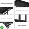 Versatile Cart HDPE Heavy Duty Utility Cart 500Lbs Load Flexible Wheels for Home, Office Black/Gray - 3 of 4