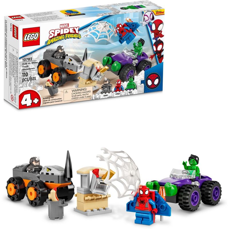 LEGO Marvel Hulk vs Rhino Monster Truck Showdown Set 10782, 1 of 8
