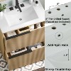 Dexmalle Green Fluted Design 30" Bathroom Vanity with Full-Extension Drawers - 4 of 4