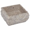 vidaXL Sink Gray 11.8 in.x11.8 in.x5.1 in. Marble - 3 of 4