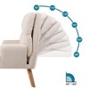 PAGED Modern Accent Chair and Ottoman Sets, Ergonomic Arm Chair with Adjustable Backrest, Recliner Chair for Living Room, Bedroom - 3 of 4