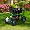 Tangkula Rolling Garden Cart Work Seat Height Adjustable Swivel Stool Cart with Removable Cushion & 2 Steering Handles - 3 of 4