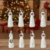 Christmas Resin Angel Display Frosted Figures – Set of Six by Melrose - 3 of 3