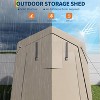 GustoWave 6x6 FT Portable Outdoor Storage Shed, UV-Resistant Carport for Motorcycle, Firewood - 4 of 4