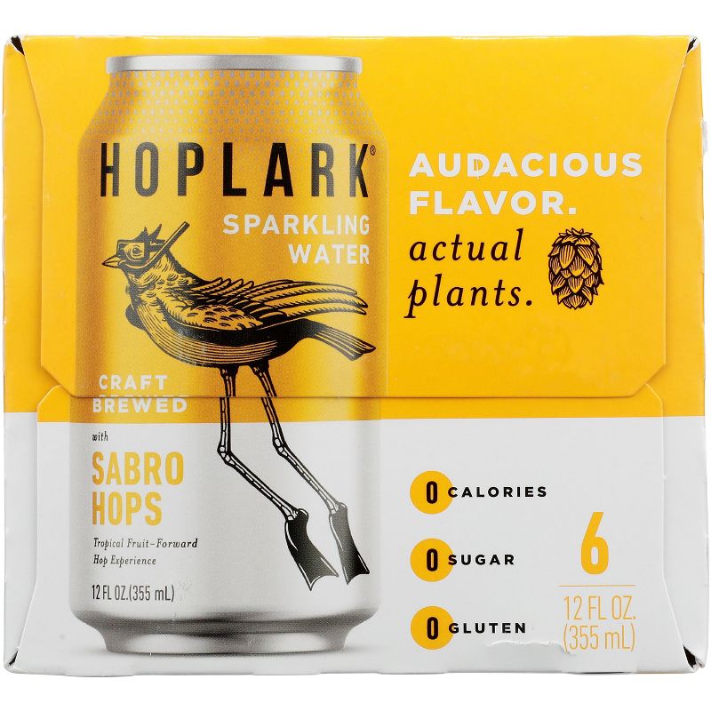 Hoplark Sparkling Water with Sabro Hops - Case of 4 - 6pk/12 fl oz, 1 of 2