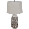 Cal Lighting BO-3087TB-2 150W 3 Way Scottsboro Ceramic Table Lamp and Hardback Taper Drum Soft Burlap Shade (Sold As Pairs) - 2 of 4